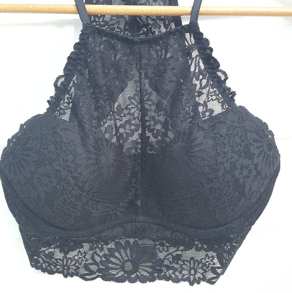 VS Pink lace high neck bralette